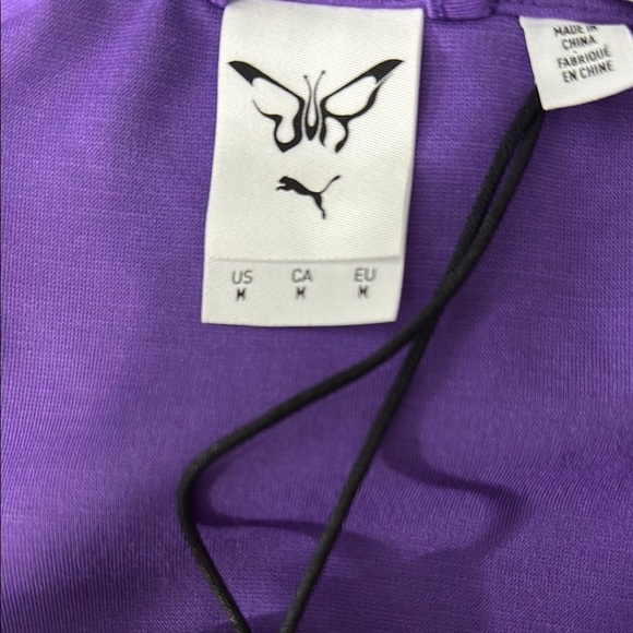Puma Dua Lipa Collaboration Purple and Black Crop Track Suit Jacket Size Medium - Picture 9 of 10